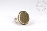 Srebrny pierścień z guzikiem od munduru - Ziemi Odebrane IX
