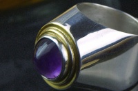 Srebrny pierścionek z ametystem